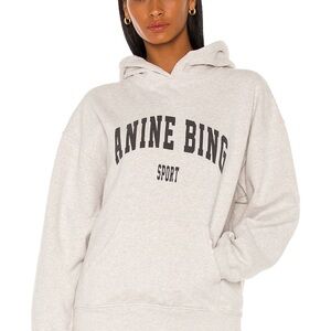 Anine Bing Harvey Sweatshirt in Heather Grey